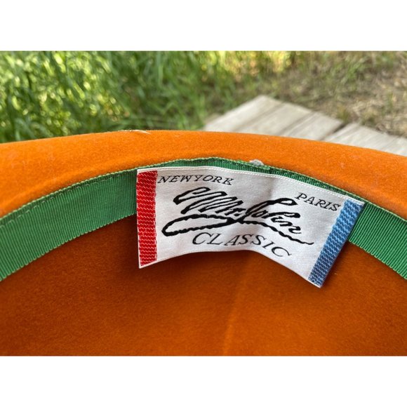 Vintage 1960s Wool Felt Bucket Hat Beaded Band Mr Johns Classic - Picture 6 of 14